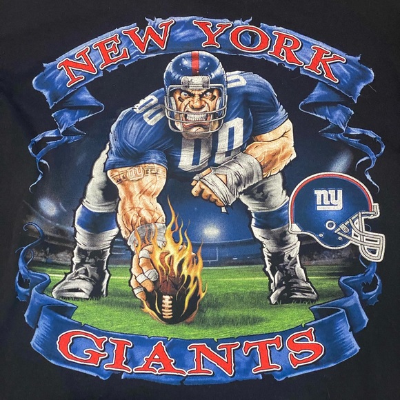 Vintage NFL New York Giants Graphic Long Sleeve T-Shirt Size Medium - Picture 2 of 8